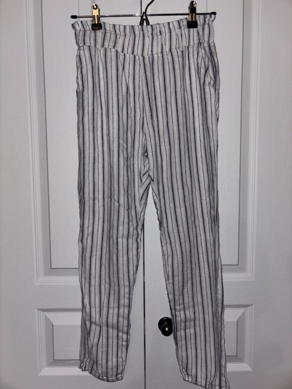 Street Wear Society Relaxed Linen Blend Striped Pants Women's Size S